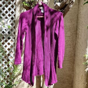 Rare Vintage find! Maurada magenta sweater coat women's size small